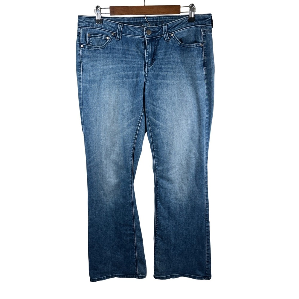 Jennifer Lopez Y2K Bootcut Mid Rise Jeans Medium Wash Blue Denim Womens Size 8
